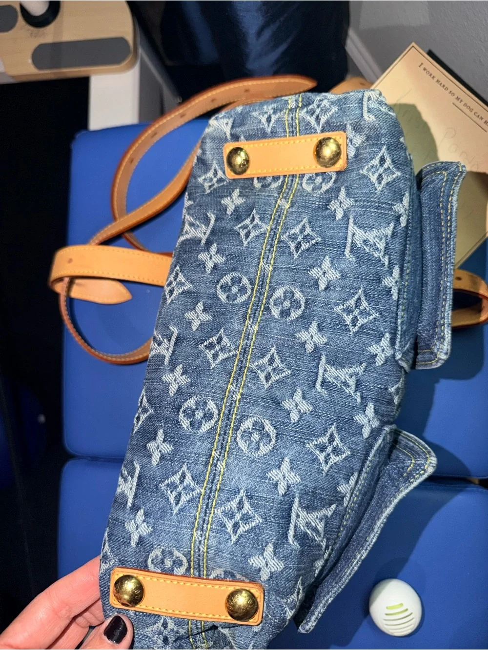 Louis Vuitton Denim Monogram Crossbody original Baggy PM